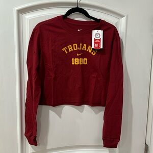 Nike cropped long sleeve Tee woman’s size XS